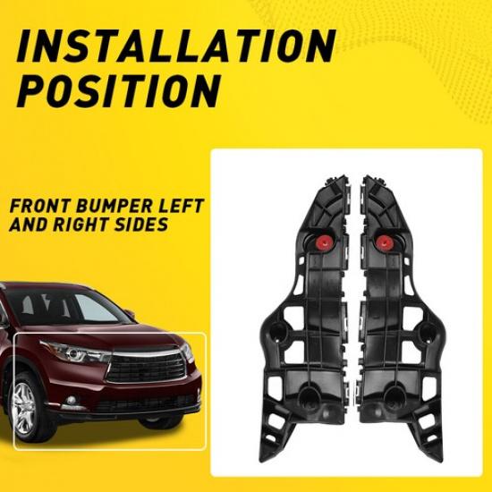 For 2014 2015 2016 Toyota Highlander Front Bumper Cover Mounting Bracket LH RH A