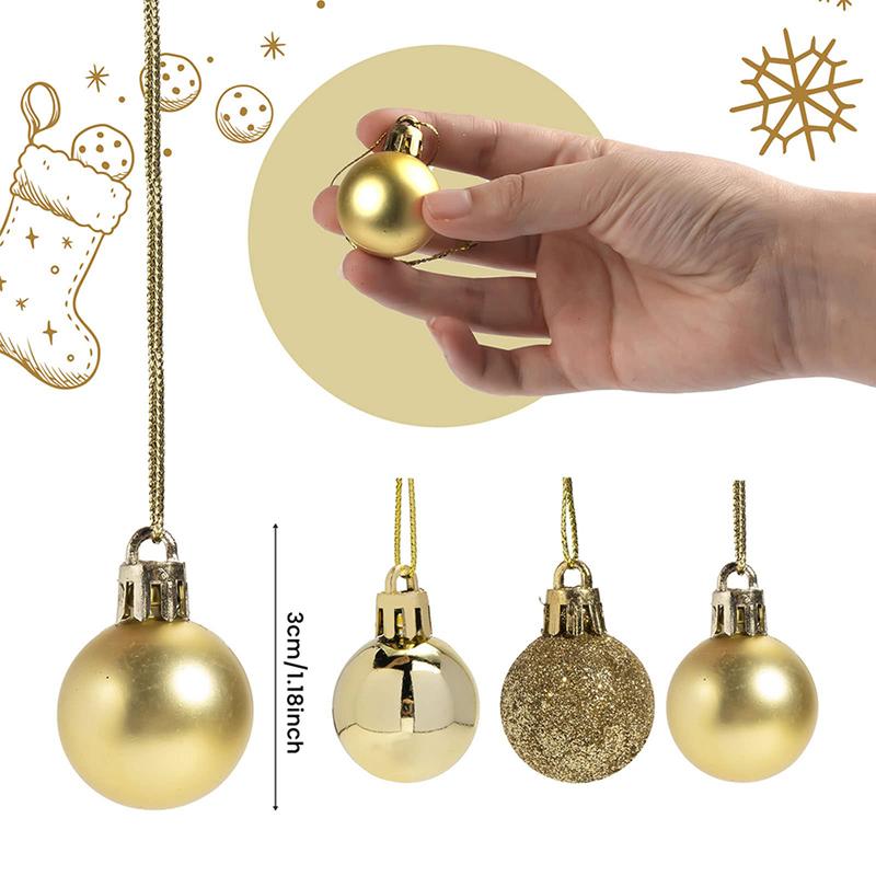 24pcs/set, Christmas tree ornaments, Christmas ball pendants, seasonal holiday wedding party decorations