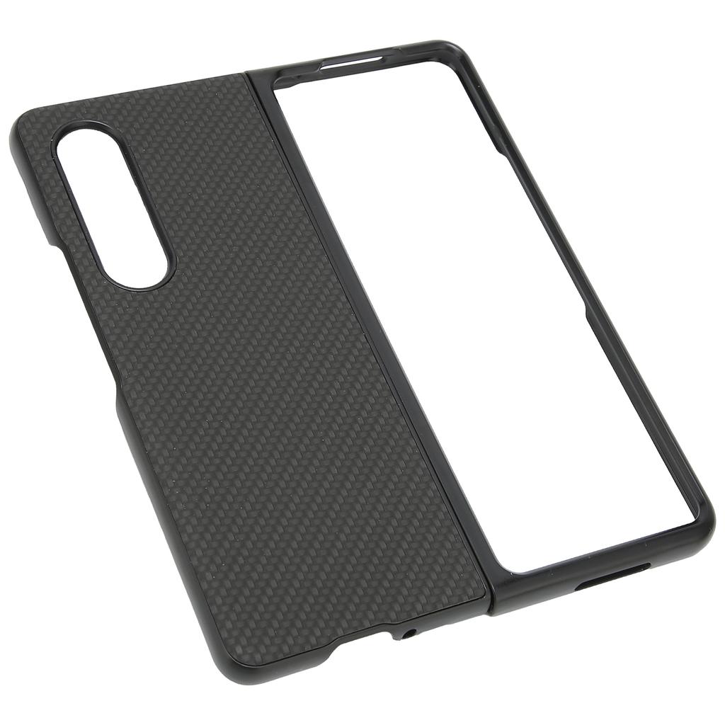 Handyhülle Faltbares Handy Schutzhülle Vollschutz für Galaxy Z Fold 3 Kohlefaser-Textur
