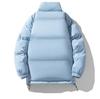 Men's Winter Cotton Jacket: Thickened, Loose, Trendy Stand-Up Collar Outerwear, Versatile Solid Color for Couples.