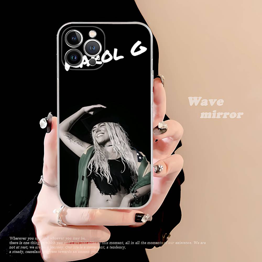 Singer K-Karol G For IPhone 17 16 15 14 13 12 Mini 11 Pro Max Transparent Case