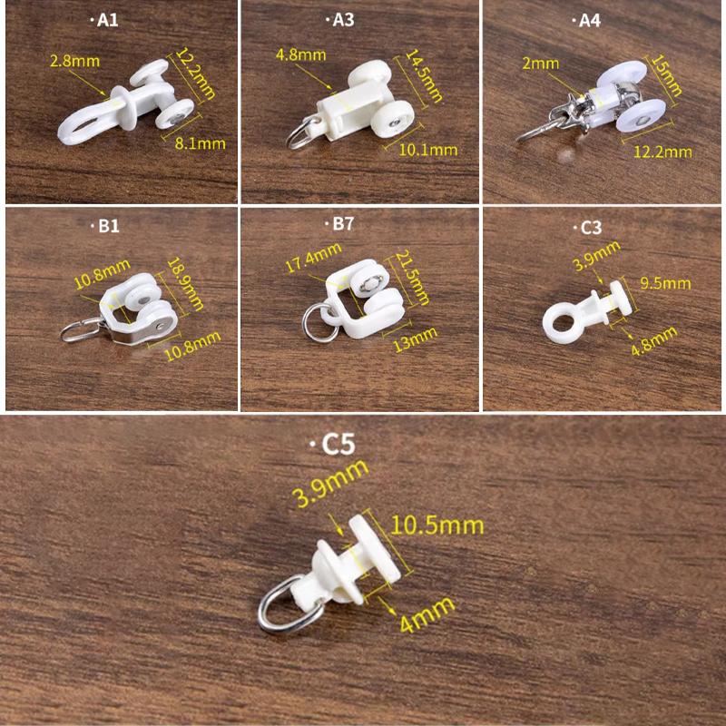 Ceiling Curtain Rail Track Glider Sliding Curtain Track Hook Drapery Rail Roller Carrier Shower Curtain Pulley Window Accessory