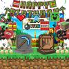 Cross-Border Minecraft Pixel Party Birthday Decorations and Spiral Banner Set