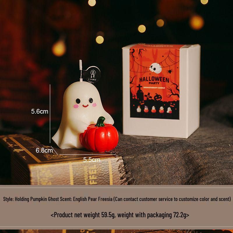 Pumpkin Ghost Halloween Scented Candle - Fragrant Gift for a Fun Atmosphere