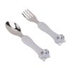Baby Fork Cute Cartoon Shaped Spoon PP Handle Stainless Steel Tableware for Children Feeding Training