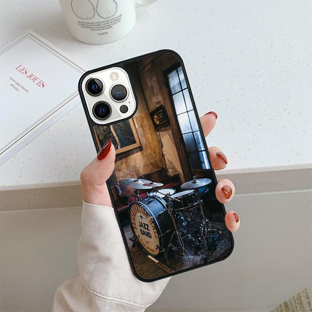 Drums music Phone Case For iPhone 17 Air 13 12 14 15 16  Cover For Apple iPhone 17 Air 14 15 16 Pro Max 6S Plus Coque