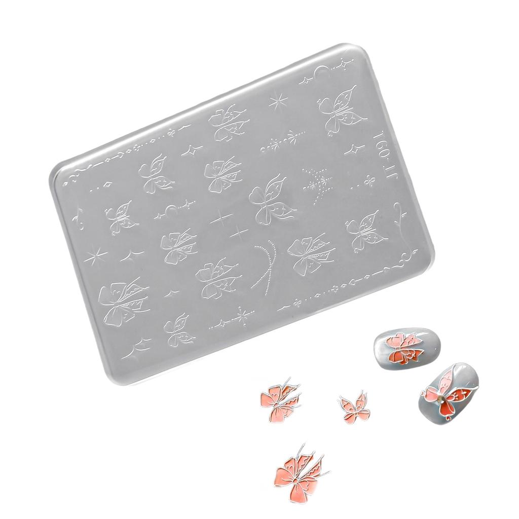 Silikon Nail Art Formen Schmetterling Nail Art Vorlage Formen Silikon Textur für Kosmetikerinnen und Nail Art Lernende