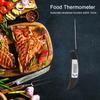 Thermomètre de Grill BBQ Numérique LCD Étanche Pliant Thermomètre de Cuisine pour Cuisson des Aliments Noir
