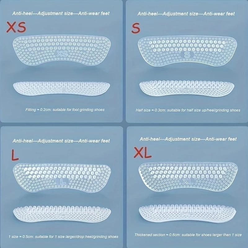 Heels Grips Non-Slip Inserts Upgrade Silicone Heel Stickers Pads Women Men Anti Slip Heel Cushions Foot Heel Care Protector