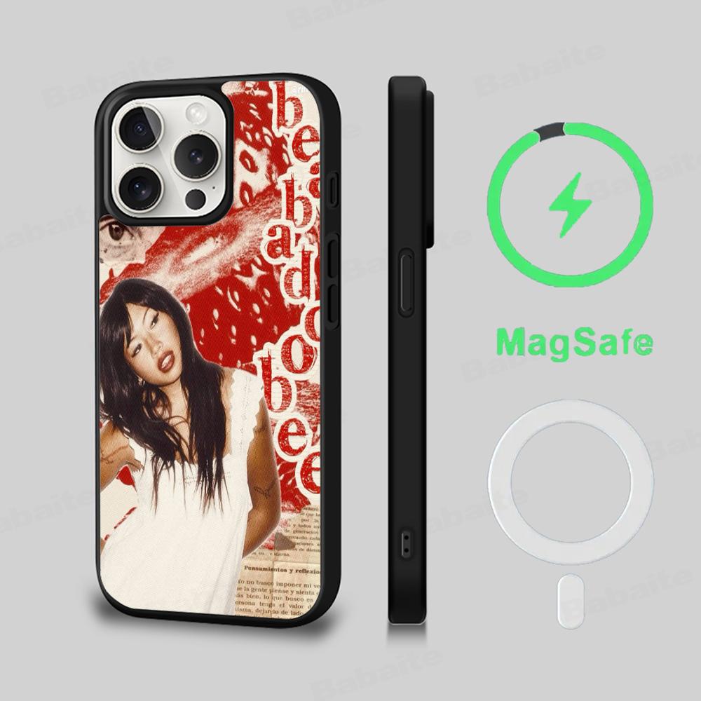 

Singer B-Beabadoobee Phone Case Magesafe Magnetic Wireless Charge Case For iPhone 16 11 12 13 14 15 Pro Max Plus Mini iPhone 11Pro Max