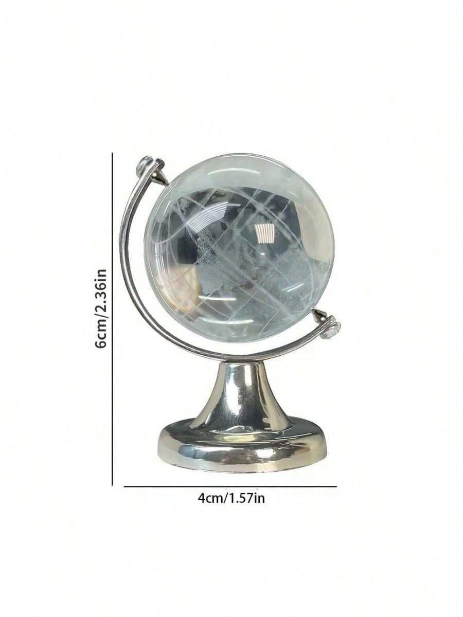 Crystal Globe High Transparency 3D Rotating Crystal Globe Office Living Room Decor,  Style Creative Desktop Ornament.