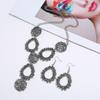 Water Chic Geometric Drop Necklace Set With Alloy Pendant And Chain Spring For