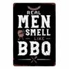 Panneau Barbecue des Pères de Jardin Roi du Grill Vintage Plaque Métallique Boîte de Conserve Bar Pub Décoration de Jardin Plaque Murale BBQ de Papa Chillin&Grillin Plaque Rétro
