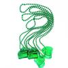 St. Patrick's Day Necklace Irish Clover Bead Chain Festival Party Jewelry Women's Lucky Green Pendant