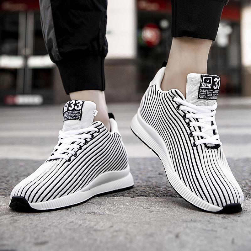 Fashion Men's 6cm Height Increase Casual Sneakers Summer Breathable Mesh Lightweight Fashion Elevator Shoes For Men [Multi Colors]