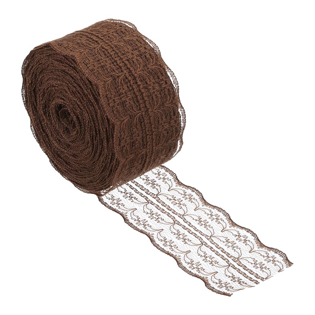 Spitzenbesatzband Nicht-dehnbar Spitze Nährolle Geschenkverpackung Floral Wickeln für Party Heimdeko Kleid Handwerk 1,8 Zoll x 25 Yards