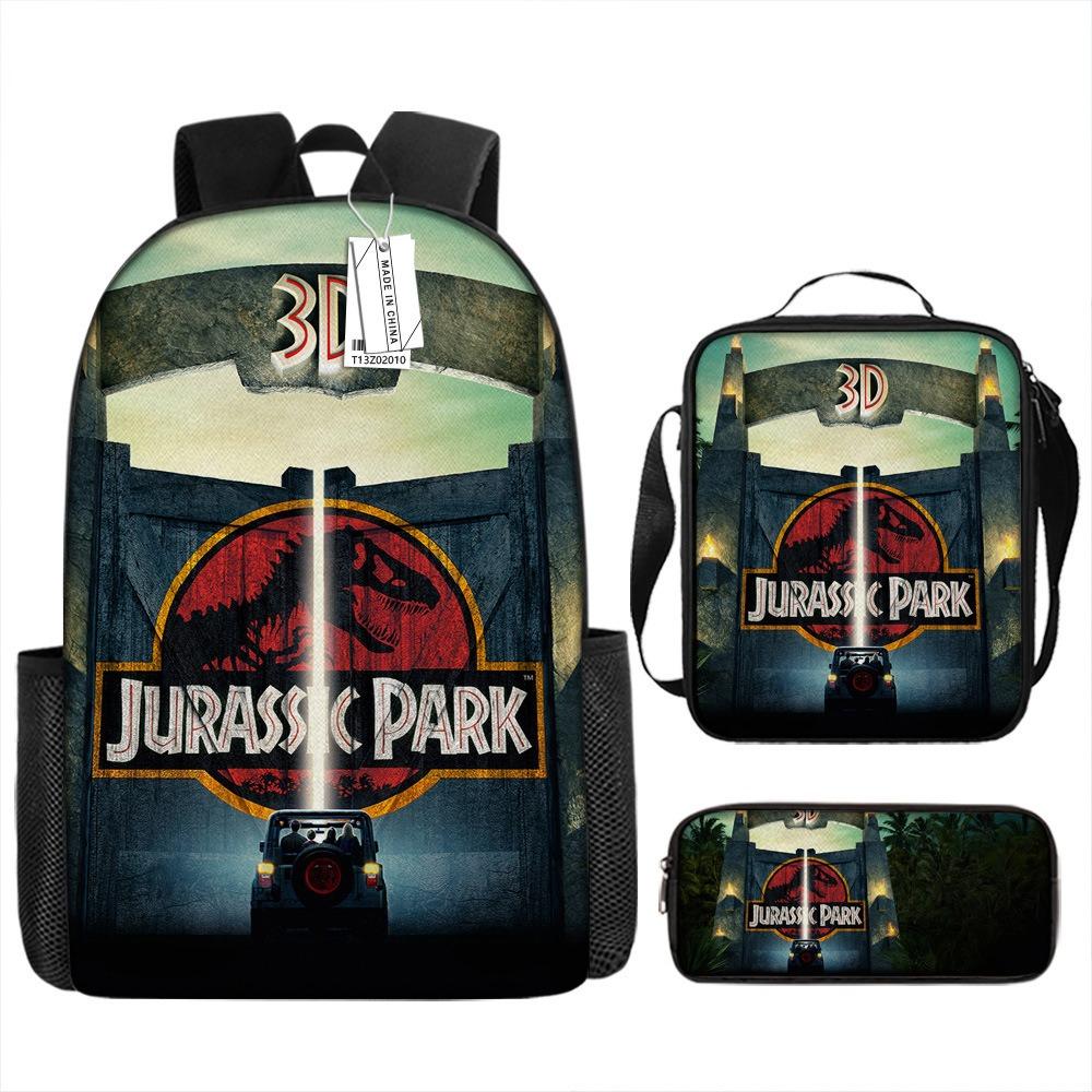 Jurassic Park Trendy Backpack European and American Retro Schoolbag Fourth Grade Bag Dinosaur Backpack