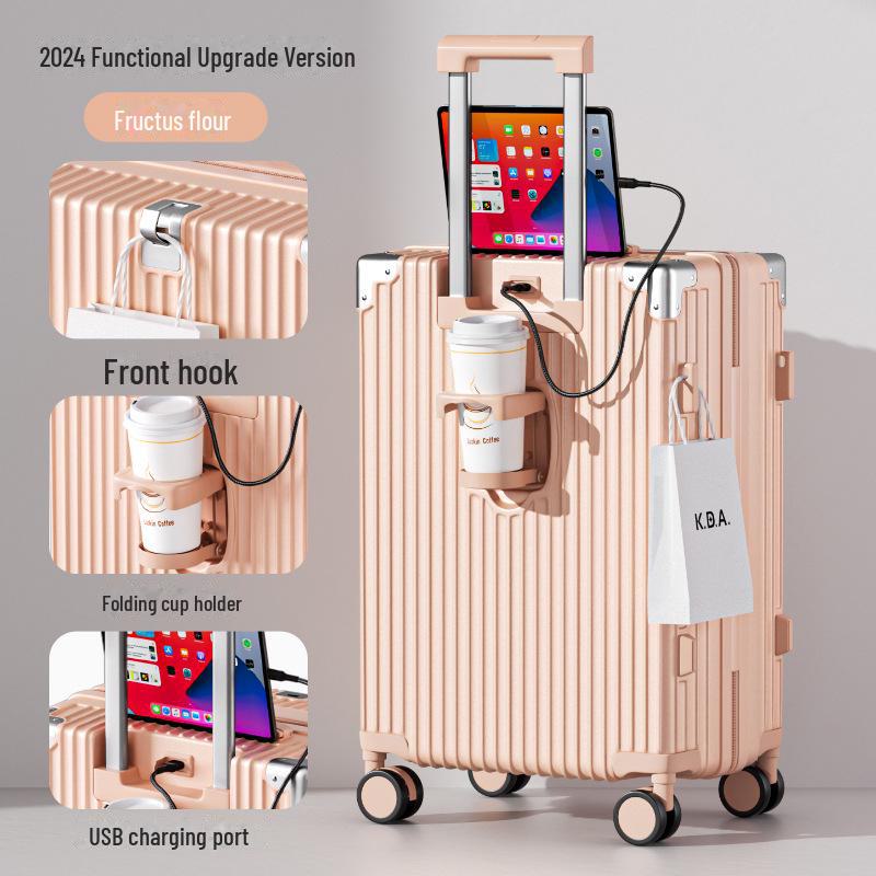 

Новый многофункциональный чемодан 2024 года: 20-дюймовый дорожный чемодан и 24-дюймовый чемодан на колесиках с замком, кожаная отделка, дизайн унисекс 26 inch - Large for Couples