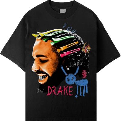 Kolekcja Graficznych Koszulek Rapowych Drake'a  Take Care for All The Dogs  Wysokiej Jakości Koszulka o Dużej Gramaturze dla Mężczyzn i Kobiet
