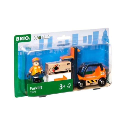BRIO Forklift 33573, Ages 3+ [Toy, Wooden Toy, Locomotive, Vehicle, Gift (Birthday/Christmas)]