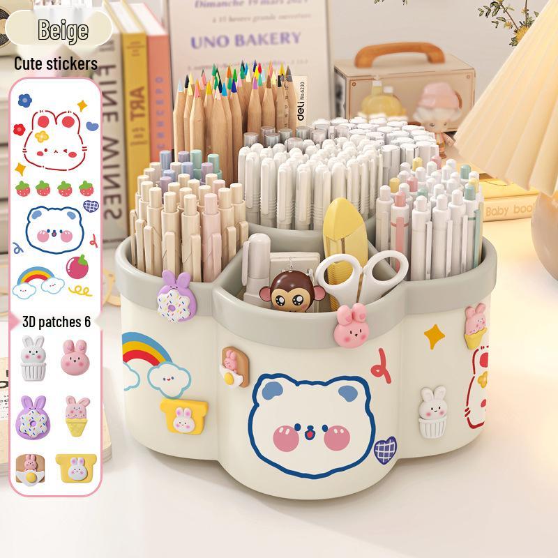 Pojemny obrotowy biurkowy pojemnik na długopisy dla studentów i artykuły biurowe