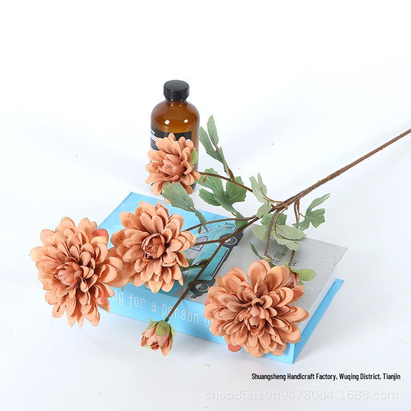 6-Head Ruyi Chrysanthemum Silk Flower Arrangement for Wedding Arch, Living Room & Stage Décor
