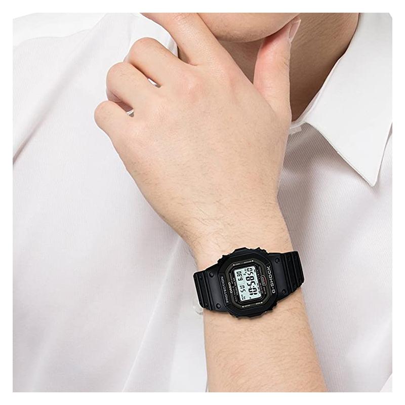 Casio G-Shock Solar Radio Fashion Trend LCD Display Sports Waterproof and Shockproof Solar Quartz Movement Resin Strap Japanese and Korean GW-5000-1JF