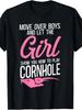 Cornhole Team Bean Bag Player Champ Girl Female Over T-Shirt Retro Casual Crew Neck Printed T-Shirt
