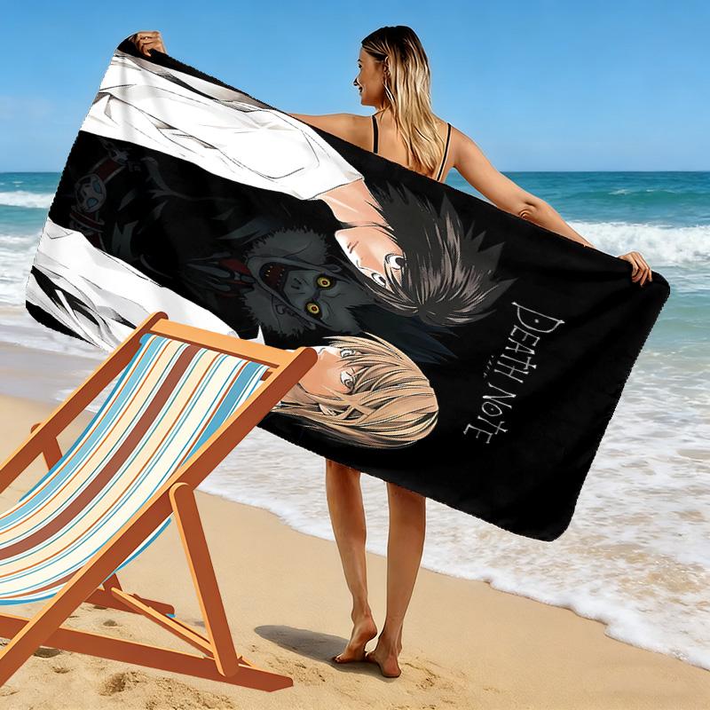 Death Note Print Beach Towel, Large Soft Quick Dry Towel for Beach Camping Swimming