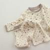 2025 Baby Autumn Floral Print Set: Long Sleeve Top & Pants for Girls and Boys