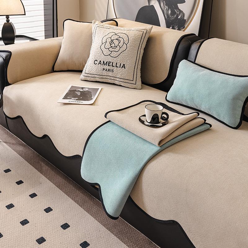 

Chenier Solid Color Sofa Cushion, Universal In All Seasons, Non-Slip Seat Cushion, Simple And Modern All-Inclusive Sofa Cover, Cloth Towel 70*70cm