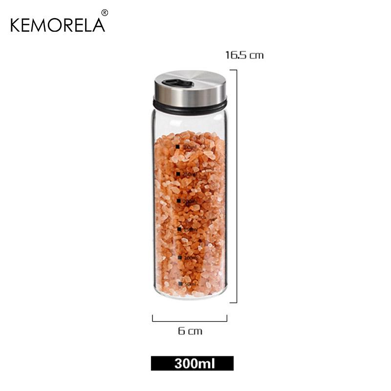 1Pcs Glass Condiment Bottle With Stainless Steel Rotatable Cap For Everyday Cooking And BBQ Pepper Shakers Kitchen Accessories