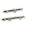 Tuqiu Robe Hook Towel Hanger Acrylic Clothes Hat Hook Black Gold Row Robe Hook Bathroom Brass Bath Hardware Set Kitchen Hanger