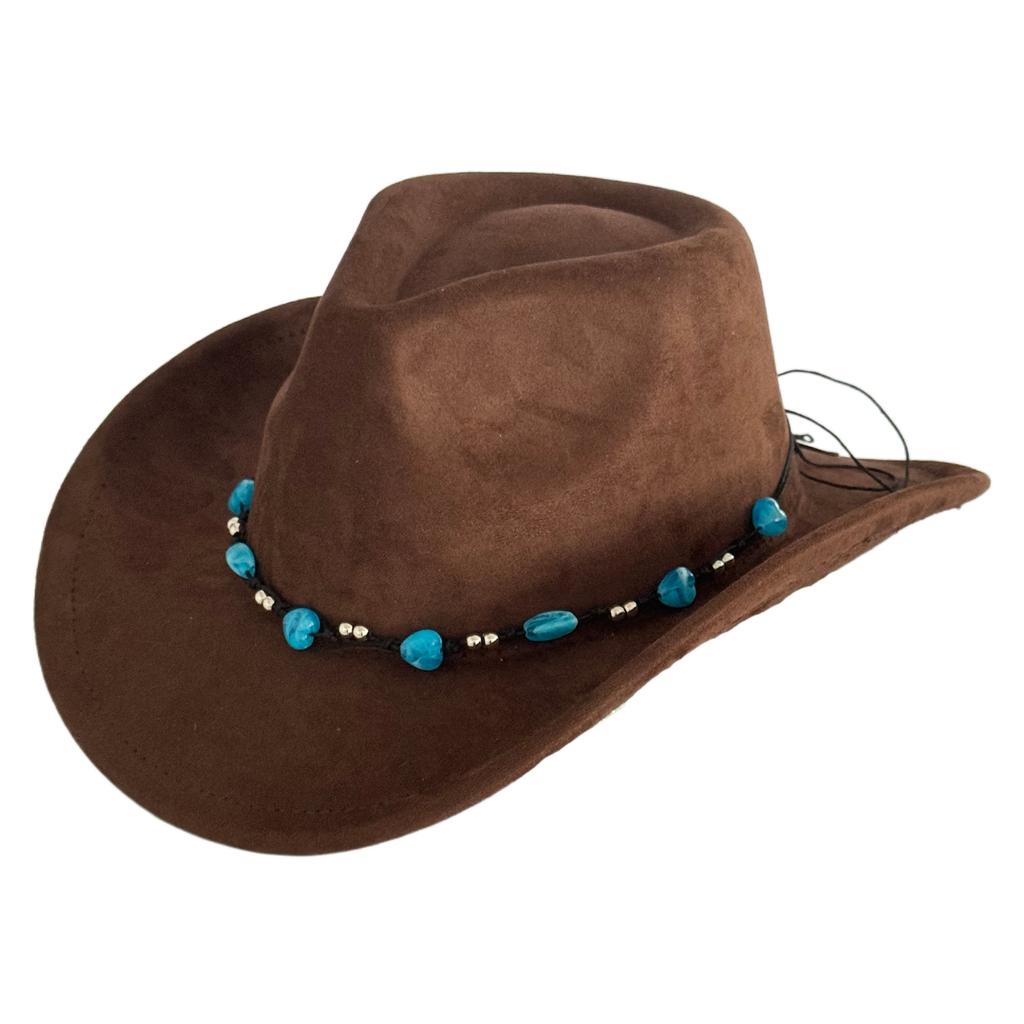 Hot-selling retro bull's head big-brimmed top hat, European and American suede western cowboy hat, men's temperament jazz hat
