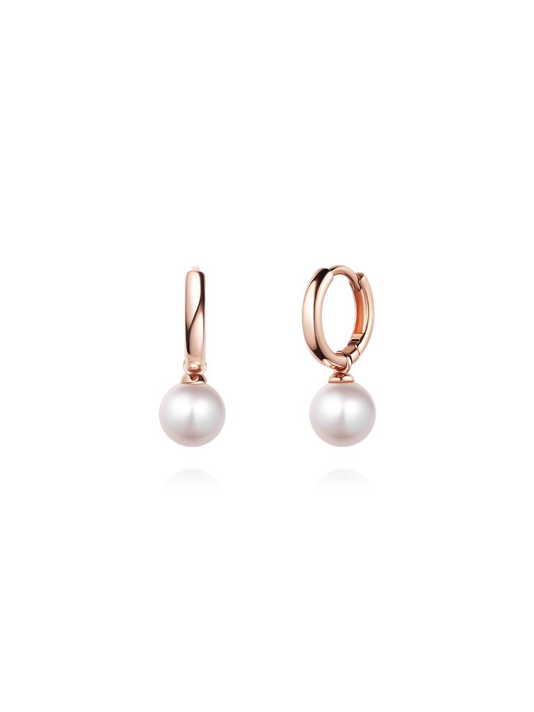 Stonehenge 14K Rose Gold Pearl Earrings Sa25C27K