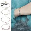Elegant Rhinestone Bracelet Pink Zircon Sakura Bow Flower Chain Bridesmaid