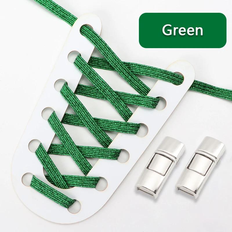 Lock Shoe laces without ties Elastic laces Sneakers Kids Adult Flat No Tie Shoelaces Rainbow Glitter Shoelace Shoes Accessories