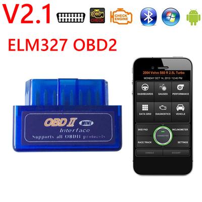 ELM327 V2.1 OBD2 Scanner voor iOS Android Bluetooth-compatibel OBDII Foutcodelezer Auto Diagnostisch Gereedschap Controleer Motorstoringsdetector