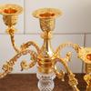 Elegant European Crystal Candelabra - Three to Five-Head Decoration for Weddings and Dining Tables