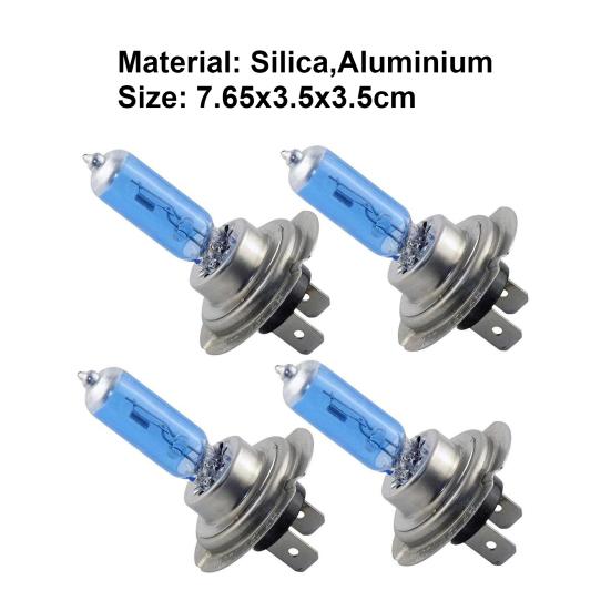 4Pcs H7 Car Halogen Light Super Bright High-temperature Resistant 6000K 100W Car Halogen Front Light Replacement for Landscape Lamp