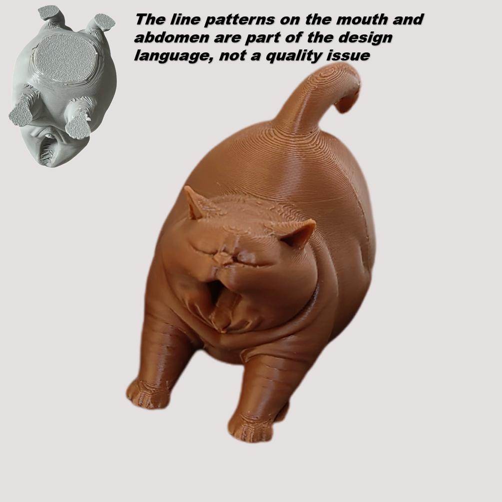 1pc Yawning cat statue Toy, Compact Desktop Decor for Home, Office, Car, Perfect Gift for Cat Lovers (Christmas, Halloween, Birt