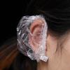 100pcs Transparent Disposable Earmuffs For Shower Waterproof Earplugs Plastic Earplugs For Hair Dye Shower Covers Ear Protectors