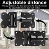 4PCS Self Closing Gate Hinges Heavy Duty with Installation Screws and Swing Adjuster Tool 90 Degree Adjustable Hinges for Fence