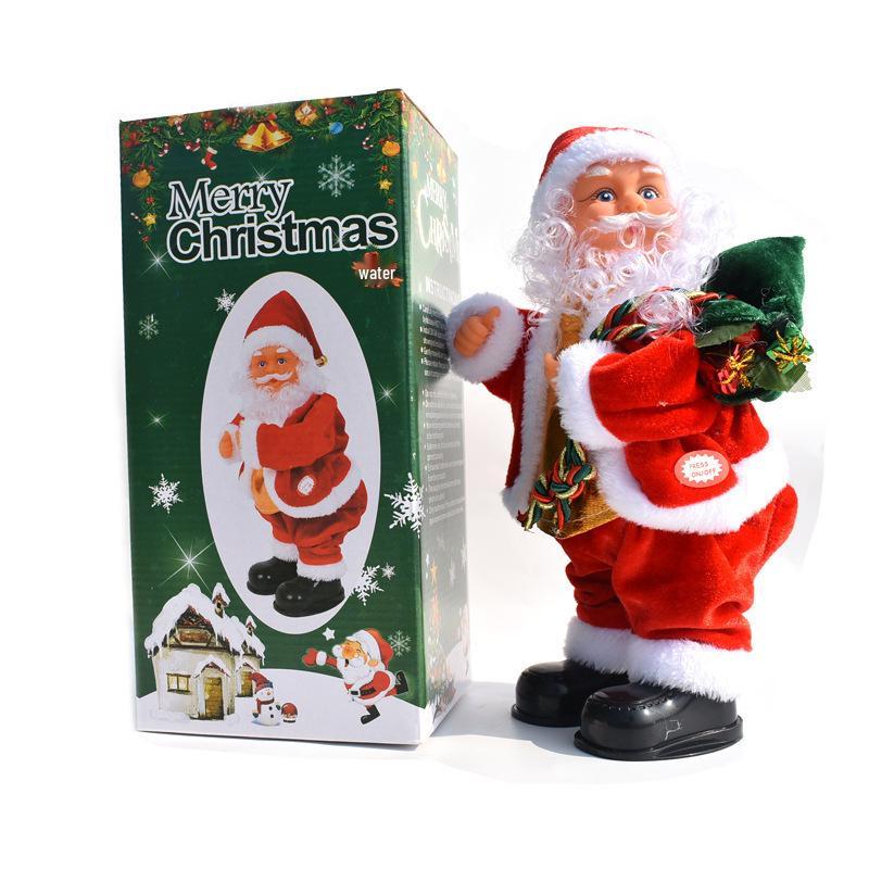 Santa Claus Electric Climbing Ladder Toy - Christmas Gift Beads for Chimney and Tree Decoration.