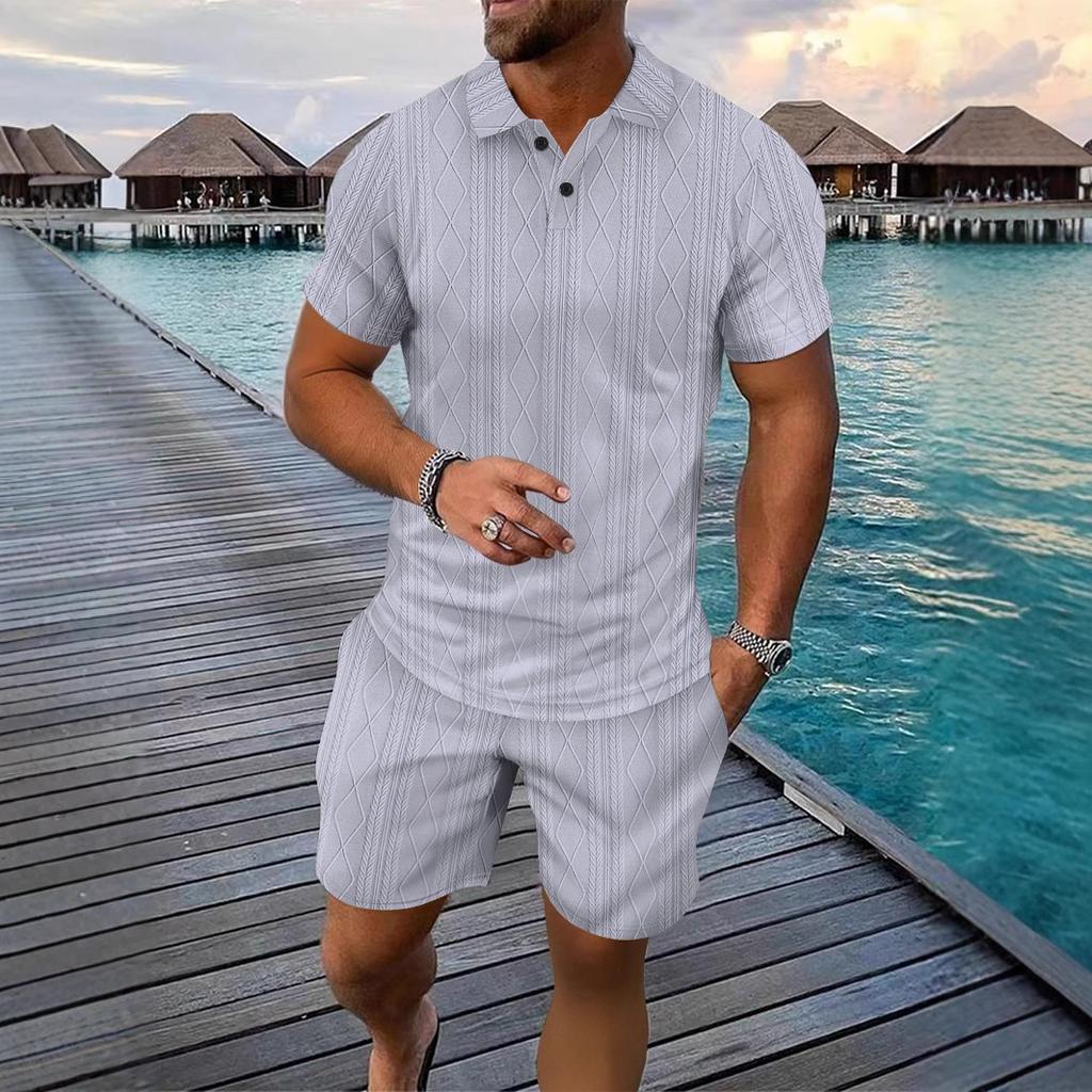 Herren Jacquard Casual Vielseitiges Poloshirt