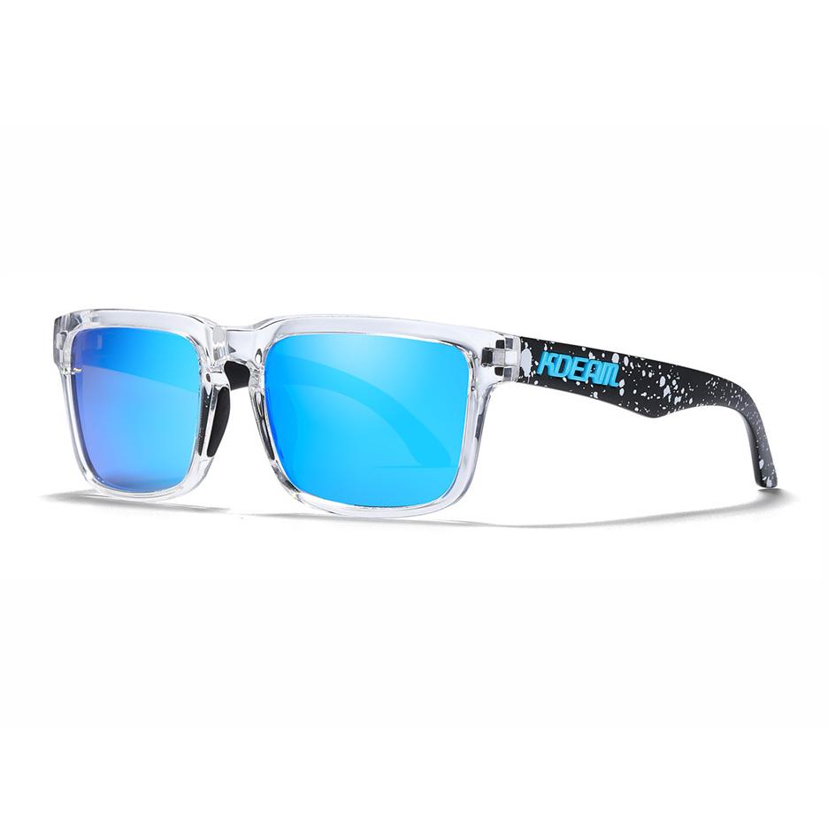 2026 New KDEAM Brand Colorful Square Polarized Sunglasses For Men Women Fashion Shades 3D Logo Fishing Driving Eyewear With Case
