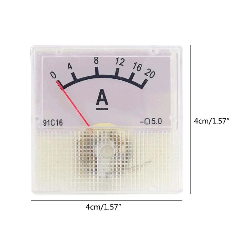 High-precision Ammeter Mechanical Pointer Type Analog Current Panel Meter Current Meter Measuring Range DC 0-20A Pla