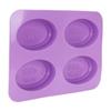 Forma silikonowa na ciasto 4-gniazdowa owalna forma na świece aromatyczne ręcznie robione formy do mydła do DIY narzędzie do pieczenia