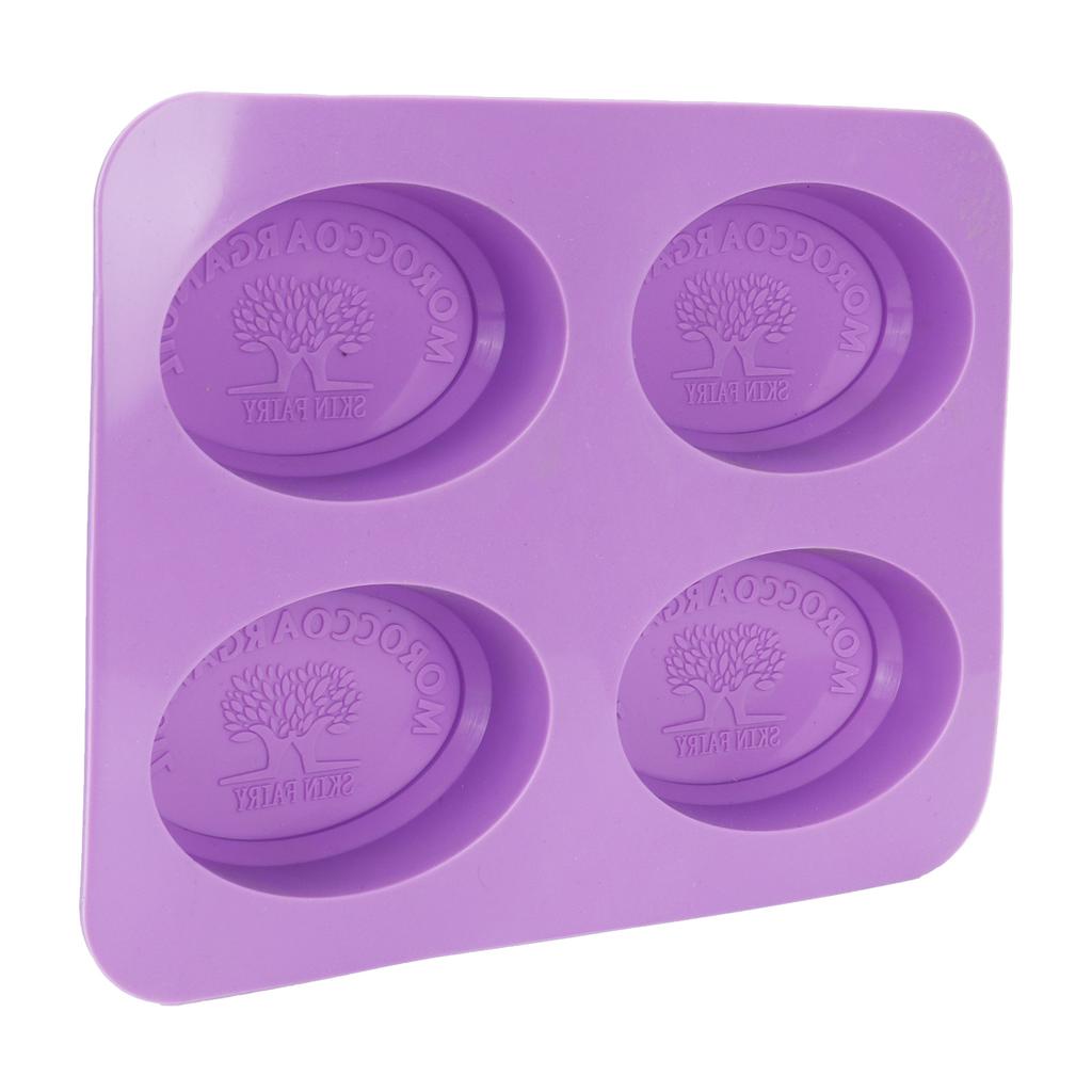 Forma silikonowa na ciasto 4-gniazdowa owalna forma na świece aromatyczne ręcznie robione formy do mydła do DIY narzędzie do pieczenia