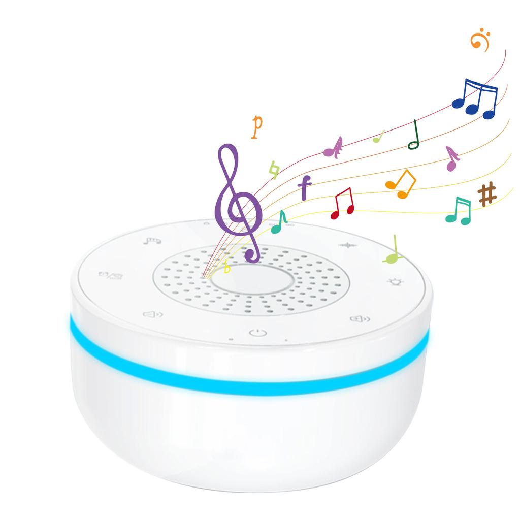 White Noise Machine for Baby Adults Portable Sound Machine with 30 Sounds 32 Volume Levels Rechargeable Timer Memory